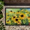 Edge Collections - 18" x 27" - Multicolor - Maryland Black-Eyed Susans Watercolor Doormat Non Slip Washable - 1 Piece